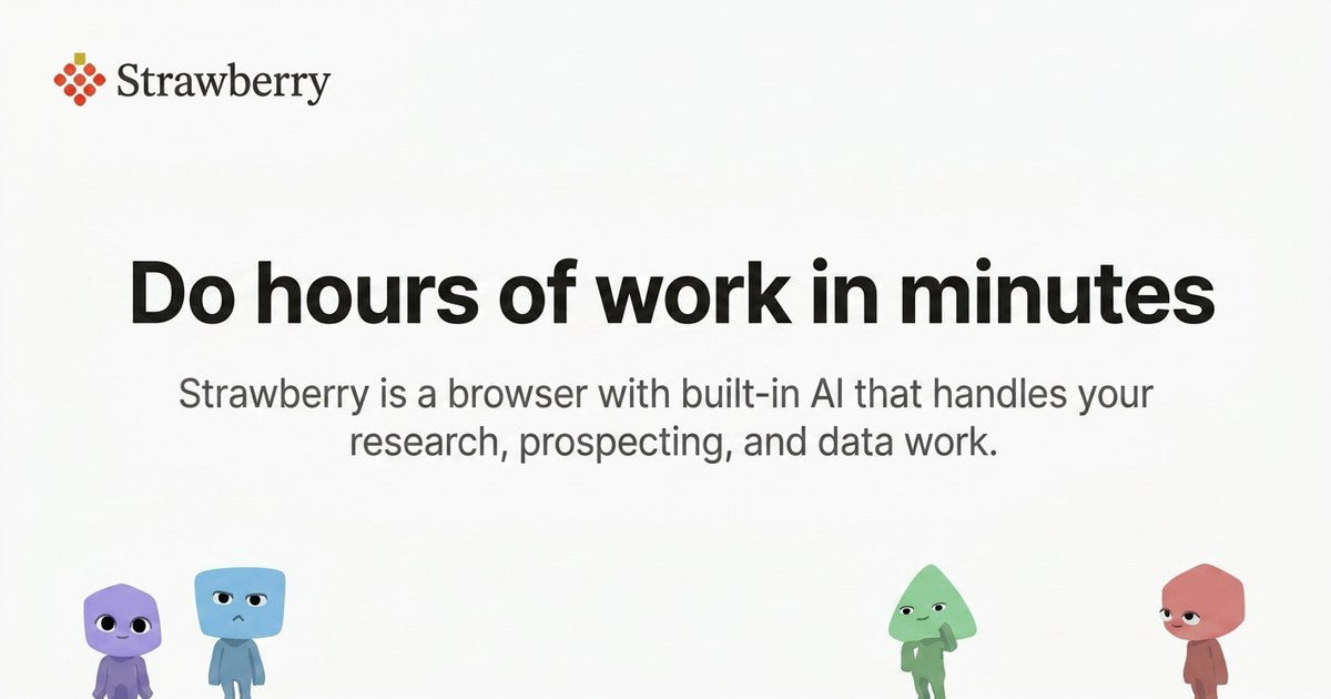 Strawberry Browser | The Agentic Browser Open Graph image